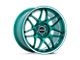 Motegi Tsubaki Hokkaido Green with Machined Lip Wheel; 18x9.5; 15mm Offset (93-98 Jeep Grand Cherokee ZJ)