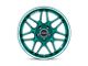 Motegi Tsubaki Hokkaido Green with Machined Lip Wheel; 18x9.5; 15mm Offset (87-95 Jeep Wrangler YJ)