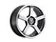 Motegi FS5 Dark Silver Machined Flange Wheel; 18x9; 45mm Offset (84-01 Jeep Cherokee XJ)