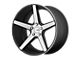 KMC District Satin Black Machined Face 5-Lug Wheel; 22x10.5; 28mm Offset (05-15 Tacoma)