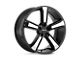 HELO HE899 Satin Black with Gloss Black and Chrome Inserts Wheel; 17x7; 38mm Offset (87-95 Jeep Wrangler YJ)