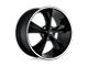 Foose Legend Gloss Black Milled 5-Lug Wheel; 18x8; 1mm Offset (05-15 Tacoma)