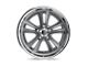 Foose Knuckle Matte Gunmetal Machined Wheel; 17x8; 1mm Offset (84-01 Jeep Cherokee XJ)