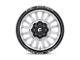 Fuel Wheels Arc Silver Brushed Face with Milled Black Lip Wheel; 20x9; 1mm Offset (99-04 Jeep Grand Cherokee WJ)