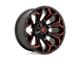 Fuel Wheels Assault Matte Black with Red Milled Wheel; 20x12; -43mm Offset (07-18 Jeep Wrangler JK)