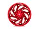 Fuel Wheels Reaction Candy Red Milled Wheel; 20x9; 20mm Offset (11-21 Jeep Grand Cherokee WK2)