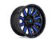 Fuel Wheels Hardline Gloss Black with Blue Tinted Clear Wheel; 18x9; 1mm Offset (07-18 Jeep Wrangler JK)