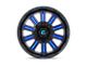 Fuel Wheels Hardline Gloss Black with Blue Tinted Clear Wheel; 18x9; 1mm Offset (20-24 Jeep Gladiator JT)