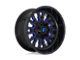 Fuel Wheels Stroke Gloss Black with Blue Tinted Clear Wheel; 20x9; 1mm Offset (93-98 Jeep Grand Cherokee ZJ)