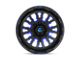 Fuel Wheels Stroke Gloss Black with Blue Tinted Clear Wheel; 18x9; -12mm Offset (05-10 Jeep Grand Cherokee WK)