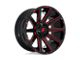 Fuel Wheels Contra Gloss Black with Red Tinted Clear Wheel; 20x9; 1mm Offset (22-24 Jeep Grand Cherokee WL)