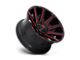 Fuel Wheels Contra Gloss Black with Red Tinted Clear Wheel; 20x9; 1mm Offset (93-98 Jeep Grand Cherokee ZJ)