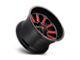 Fuel Wheels Hardline Gloss Black with Red Tinted Clear Wheel; 20x9; 1mm Offset (18-24 Jeep Wrangler JL)