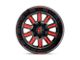 Fuel Wheels Hardline Gloss Black with Red Tinted Clear Wheel; 20x9; 1mm Offset (93-98 Jeep Grand Cherokee ZJ)