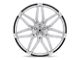 Asanti Sirius Brushed Silver with Carbon Fiber Insert Wheel; 22x9; 32mm Offset (84-01 Jeep Cherokee XJ)