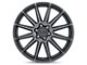 Black Rhino Waza Brushed Gunmetal Wheel; 20x9; 30mm Offset (84-01 Jeep Cherokee XJ)