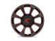 XD Reactor Gloss Black Milled with Red Tint Wheel; 20x9; 0mm Offset (20-24 Jeep Gladiator JT)