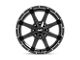 Moto Metal MO970 Gloss Black with Milled Lip Wheel; 17x8; 0mm Offset (76-86 Jeep CJ7)