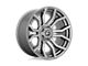 Fuel Wheels Rage Platinum Brushed Gunmetal Tinted Clear Wheel; 20x9; 1mm Offset (20-24 Jeep Gladiator JT)