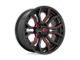 Fuel Wheels Rage Gloss Black with Red Tinted Clear Wheel; 20x9; 1mm Offset (99-04 Jeep Grand Cherokee WJ)