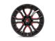 Fuel Wheels Rage Gloss Black with Red Tinted Clear Wheel; 20x9; 1mm Offset (07-18 Jeep Wrangler JK)