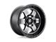 Fuel Wheels Podium Matte Gunmetal with Black Bead Ring Wheel; 17x9; 1mm Offset (76-86 Jeep CJ7)