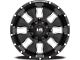 Hardrock Offroad Insane Satin Black Milled Wheel; 20x12 (20-24 Jeep Gladiator JT)