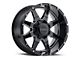 G-FX TR-12 Gloss Black Milled Wheel; 17x9; 12mm Offset (76-86 Jeep CJ7)