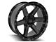 4Play 4P63 Gloss Black with Brushed Face Wheel; 22x10 (76-86 Jeep CJ7)