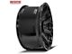 4Play 4P80R Gloss Black with Brushed Face Wheel; 22x10 (20-24 Jeep Gladiator JT)