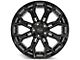 4Play 4P83 Gloss Black with Brushed Face Wheel; 22x10; -18mm Offset (07-18 Jeep Wrangler JK)