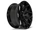 4Play 4P83 Gloss Black with Brushed Face Wheel; 22x10; -18mm Offset (07-18 Jeep Wrangler JK)