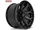 4Play 4P83 Gloss Black with Brushed Face Wheel; 22x12 (07-18 Jeep Wrangler JK)