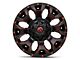 Fuel Wheels Assault Matte Black Red Milled 6-Lug Wheel; 17x9; -12mm Offset (21-24 Bronco, Excluding Raptor)
