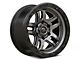 Fuel Wheels Ammo Matte Gunmetal with Black Bead Ring 6-Lug Wheel; 17x9; 1mm Offset (21-24 Bronco, Excluding Raptor)