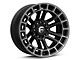 Fuel Wheels Heater Matte Black Double Dark Tint Machined 6-Lug Wheel; 17x9; -12mm Offset (21-24 Bronco, Excluding Raptor)