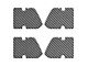 Door Latch Inserts; Domed Carbon Fiber (21-24 Bronco 4-Door)