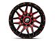 XF Offroad XF-222 Gloss Black Red Milled 6-Lug Wheel; 20x10; -12mm Offset (21-24 Bronco, Excluding Raptor)