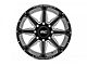 Rough Country 91 Series Gloss Black Milled 6-Lug Wheel; 20x12; -44mm Offset (16-23 Tacoma)