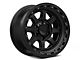 KMC Chase Satin Black with Gloss Black Lip 6-Lug Wheel; 20x9; 18mm Offset (21-24 Bronco, Excluding Raptor)