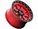 KMC Chase Candy Red with Black Lip 6-Lug Wheel; 17x9; -12mm Offset (10-24 4Runner)