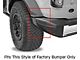 Weathertech No-Drill Mud Flaps; Rear; Black (21-24 Bronco w/ Factory Metal Rear Bumper & Sasquatch Package)