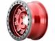 Dirty Life Roadkill Race Crimson Candy Red Beadlock 6-Lug Wheel; 17x9; -14mm Offset (21-24 Bronco, Excluding Raptor)