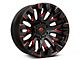 Fuel Wheels Quake Gloss Black Milled with Red Accents 6-Lug Wheel; 20x10; -18mm Offset (21-24 Bronco, Excluding Raptor)