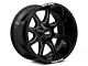 Moto Metal MO970 Gloss Black with Milled Spoke 6-Lug Wheel; 20x12; -44mm Offset (21-24 Bronco, Excluding Raptor)