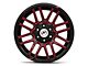 XF Offroad XF-232 Gloss Black Red Milled 6-Lug Wheel; 20x10; -12mm Offset (21-24 Bronco, Excluding Raptor)