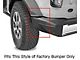 Weathertech No-Drill Mud Flaps; Rear; Black (21-24 Bronco w/ Factory Metal Rear Bumper & /o Sasquatch Package)
