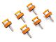 ROCKWORKX Hard Top Quick Removal D-Ring Thumb Screws; Orange (21-24 Bronco)