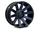 Fuel Wheels Contra Gloss Black with Blue Tinted Clear 6-Lug Wheel; 20x9; 2mm Offset (21-24 Bronco, Excluding Raptor)