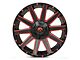 Fuel Wheels Contra Gloss Black with Red Tinted Clear 6-Lug Wheel; 20x9; 20mm Offset (21-24 Bronco, Excluding Raptor)